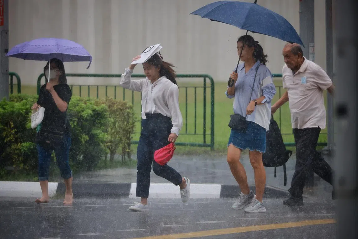 Many parts of the island saw thundery showers in the morning and afternoon. 