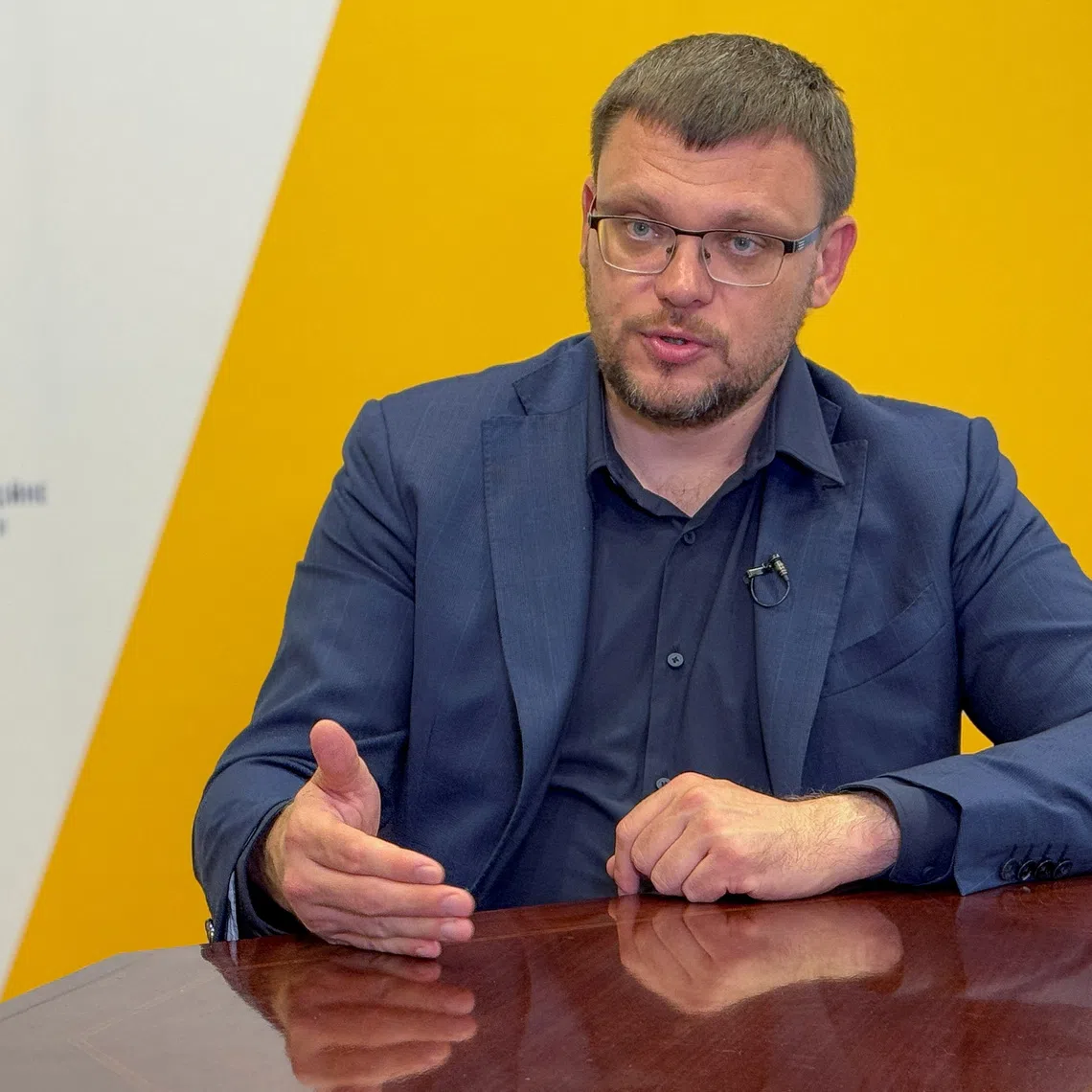 FILE PHOTO: Semen Kryvonos, director of the National Anti-Corruption Bureau of Ukraine, speaks during an interview with Reuters in Kyiv, Ukraine July 25, 2025. REUTERS/Yurii Kovalenko/File Photo