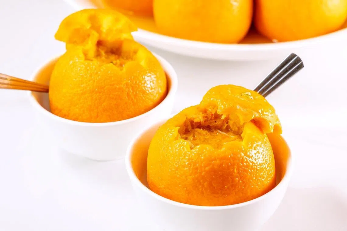 lehongkong - Stuffed Orange with Crab Meat.
PHOTO: HONG KONG TOURISM BOARD