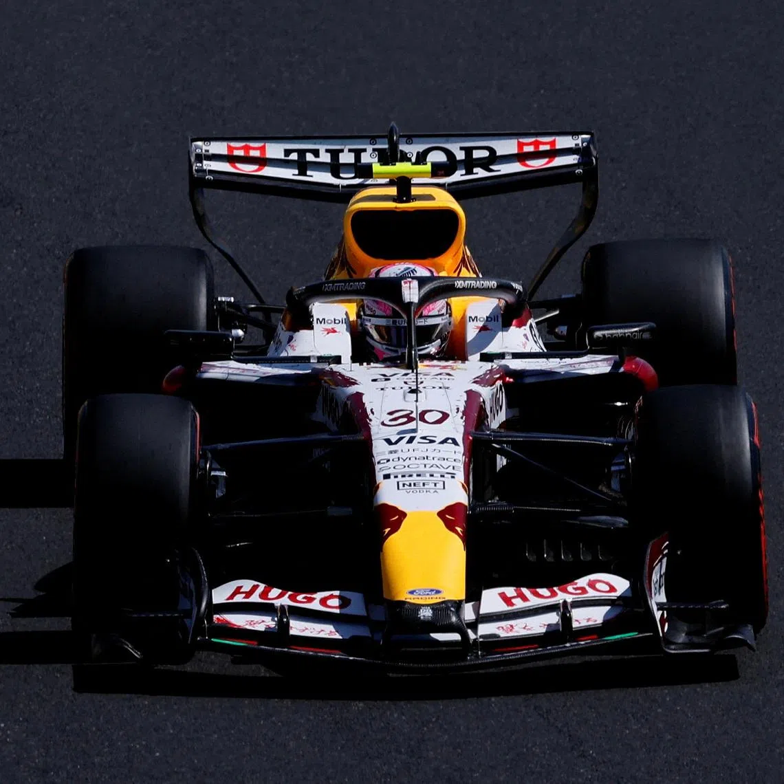 FILE PHOTO: Formula One F1 - Japanese Grand Prix - Suzuka Circuit, Suzuka, Japan - March 27, 2026 Racing Bulls' Liam Lawson in action during the first practice session REUTERS/Kim Kyung-Hoon/File Photo