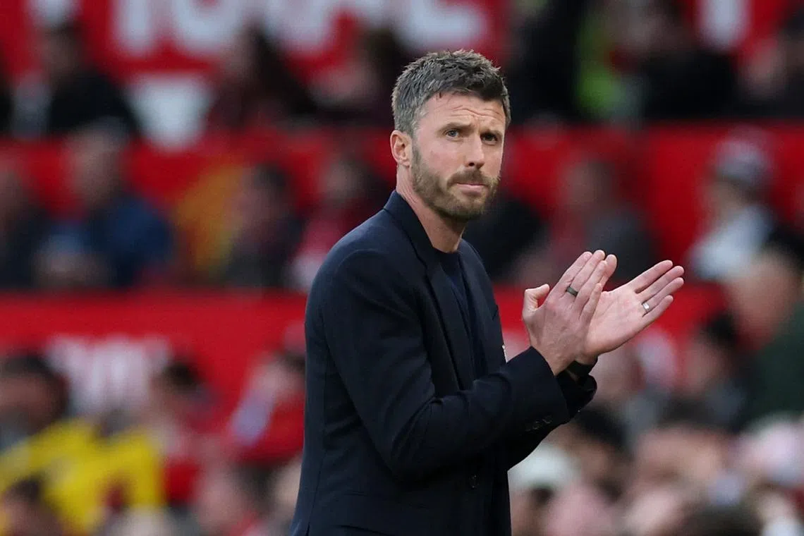 Soccer Football - Premier League - Manchester United v Brentford - Old Trafford, Manchester, Britain - April 27, 2026 Manchester United manager Michael Carrick REUTERS/Phil Noble
