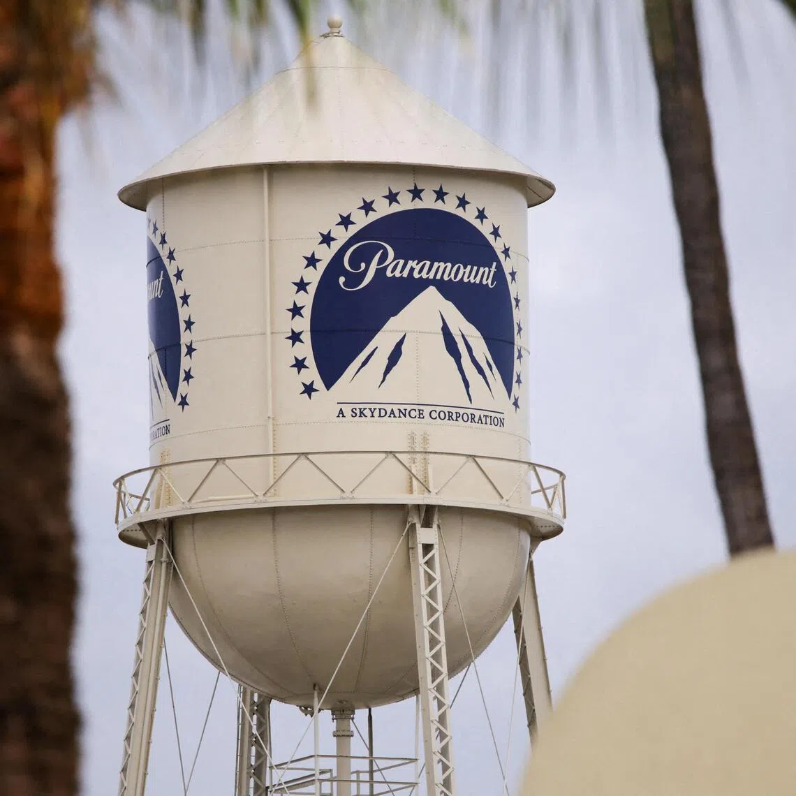 The Paramount water tower on the Paramount Studio lot in Hollywood, Los Angeles, California, US, Sept 17, 2026.