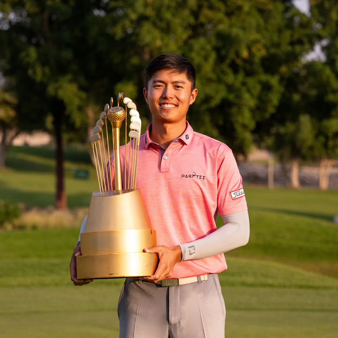 Singaporean golfer James Leow earned his Asian Tour card for the 2026 season after winning the Aramco Invitational Tournament on Nov 29.