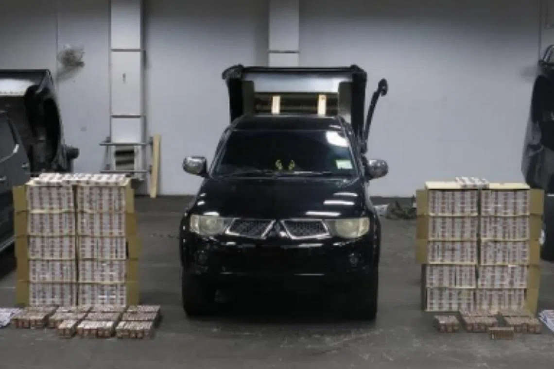 A total of 512 cartons and 759 packets of duty-unpaid cigarettes were seized.