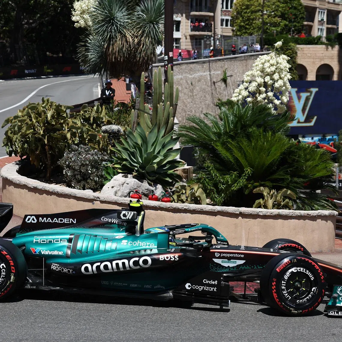 Formula One F1 - Monaco Grand Prix - Circuit de Monaco, Monaco - June 6, 2026 Aston Martin's Fernando Alonso in action during practice REUTERS/Jakub Porzycki