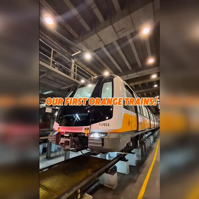 The trains will bear motifs of the Circle Line's signature orange colour.