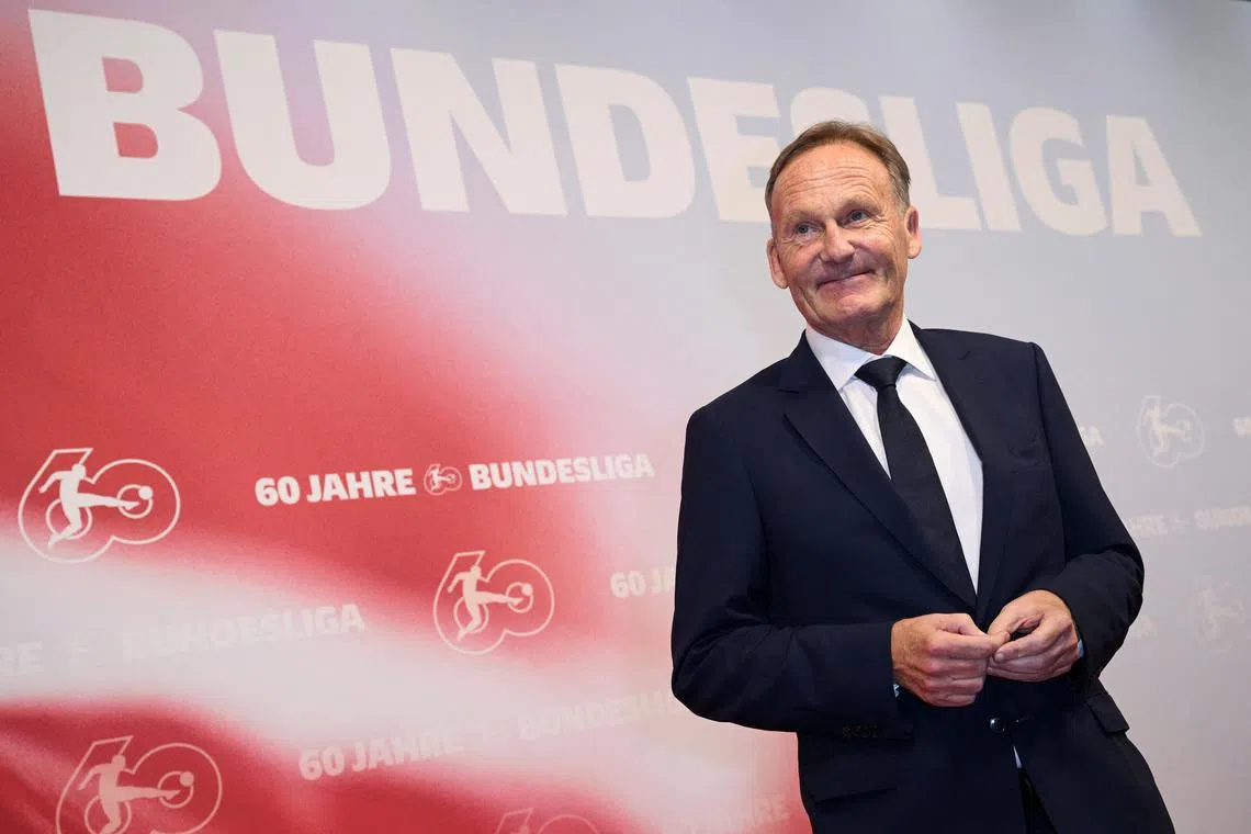 CEO of Borussia Dortmund Hans-Joachim Watzke attends the \"60 Years Bundesliga\" gala of German Football League DFL (Deutsche Fussball Liga) in Berlin, Germany September 13, 2023. REUTERS/Annegret Hilse/ File photo