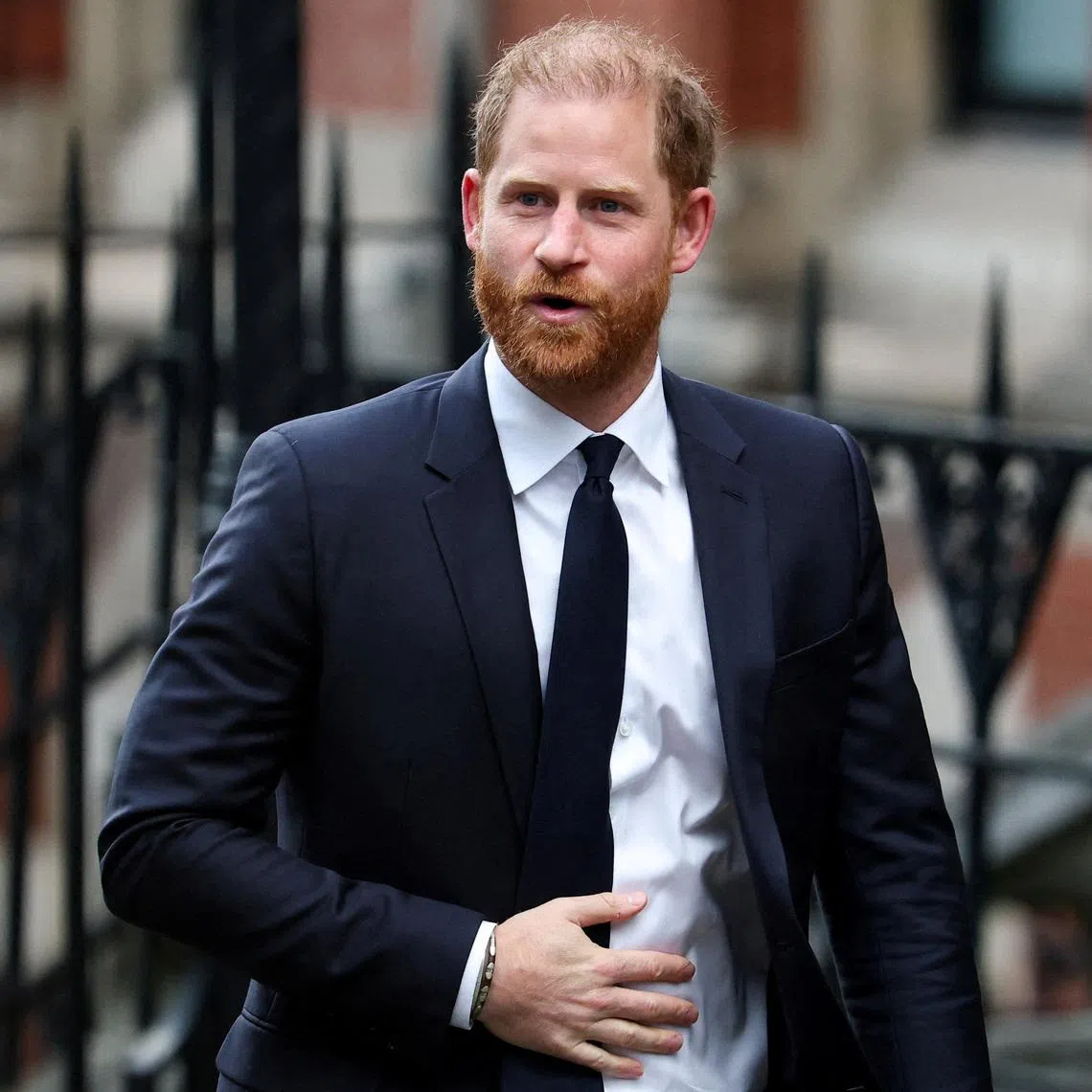 Britain's Prince Harry arrives during the first week of a nine-week trial lawsuit against Associated Newspapers, publisher of the Daily Mail, which Britain's Prince Harry and others are suing over allegations of privacy breaches dating back 30 years, at the High Court in London, Britain, January 20, 2026. REUTERS/Toby Melville