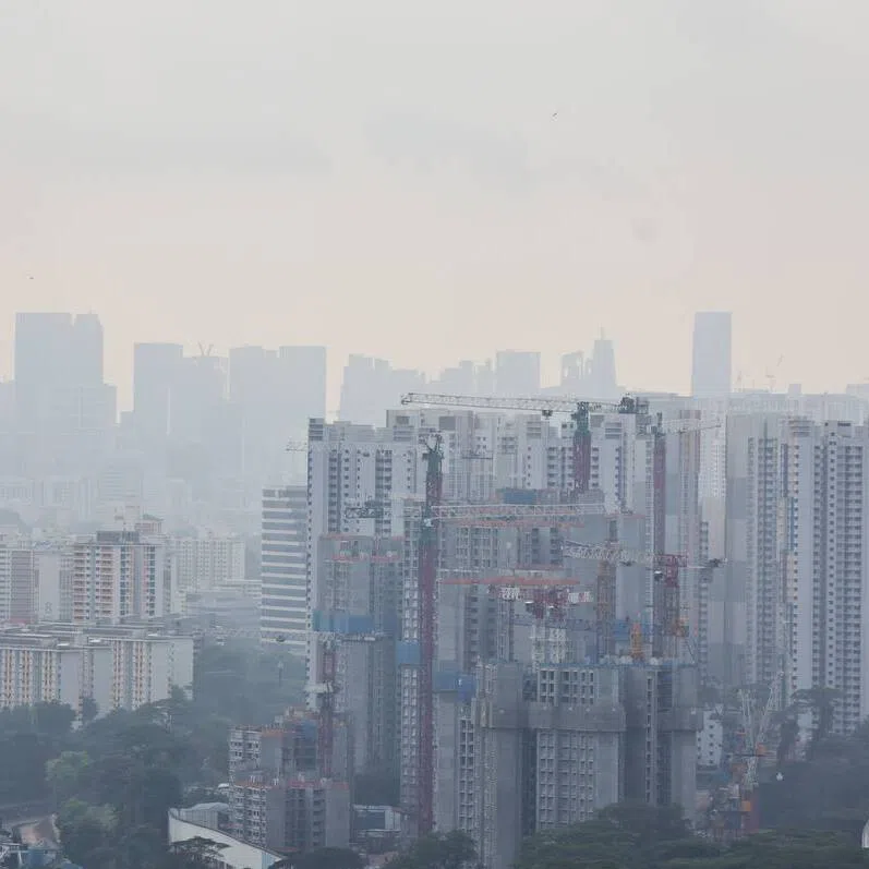 Hazy conditions seen from Clementi towards western part of Singapore at about 8.30 am on Sept 20.