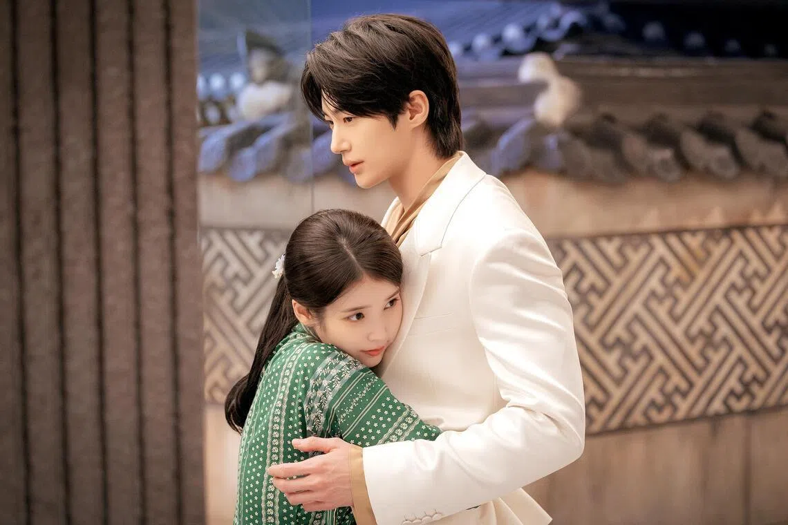 jspicks16 - Actors IU (left) and Byeon Woo-seok in romantic comedy Perfect Crown. 
PHOTO: DISNEY+