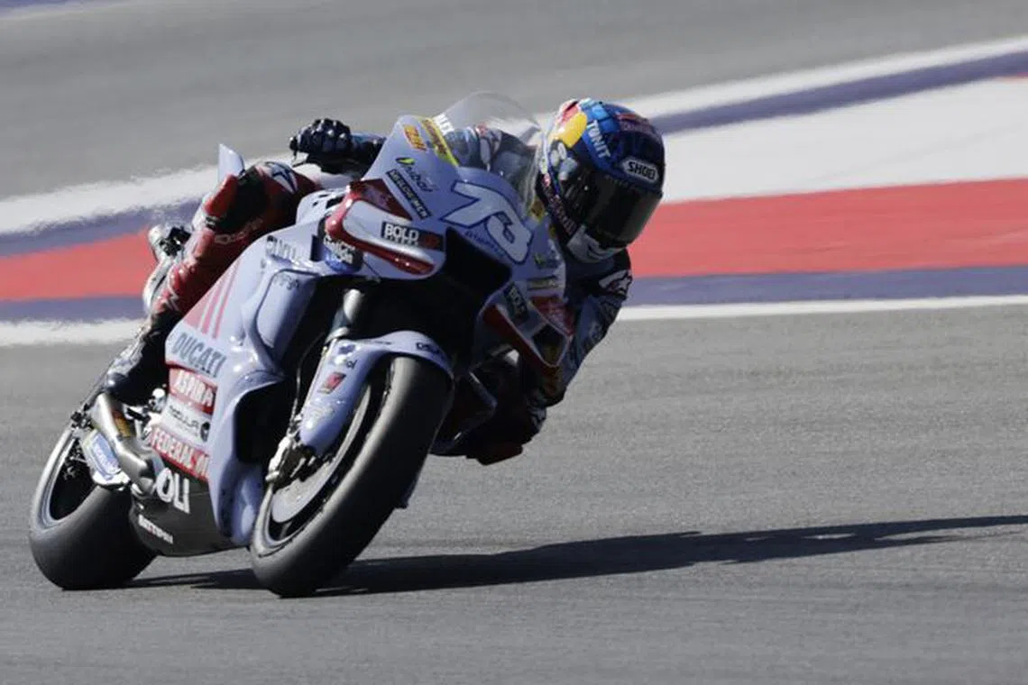 MotoGP - Austrian Grand Prix - Red Bull Ring, Spielberg, Austria - August 20, 2023 Gresini Racing MotoGP's Alex Marquez during the warm up REUTERS/Leonhard Foeger/File Photo