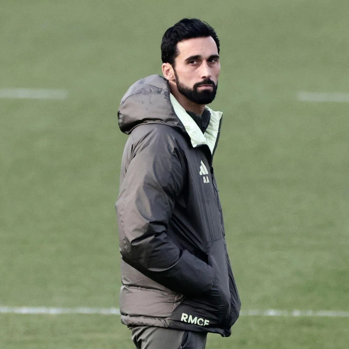 Real Madrid's new coach Alvaro Arbeloa during a training session on Jan 13.