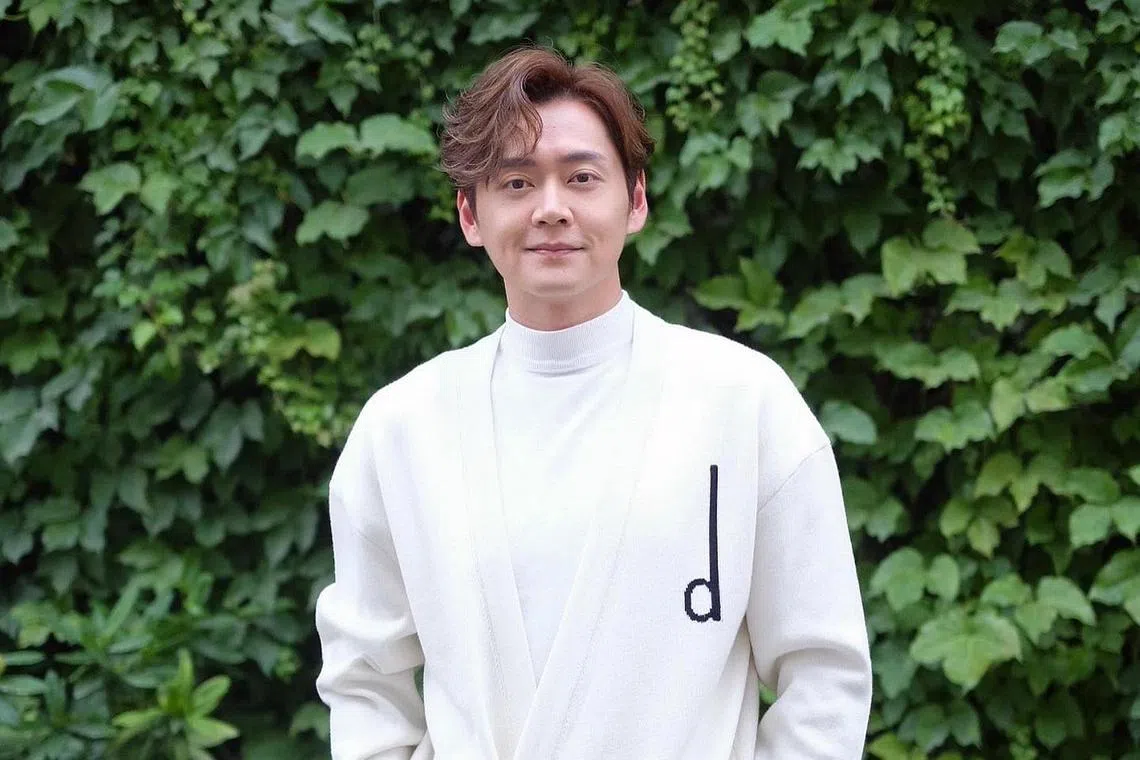 Owen Cheung was hit near his left brow by a prop lamp on set at about 1am on Sunday, resulting in him bleeding profusely.