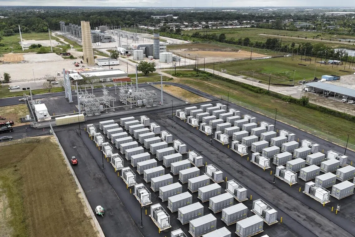 A Jupiter Power energy center in Houston, Aug. 30, 2024. The swift growth of battery storage as a source of power for the electric grid, along with the continued expansion of large-scale solar farms, could not have come at a better time for Texas. (Brandon Thibodeaux/The New York Times)