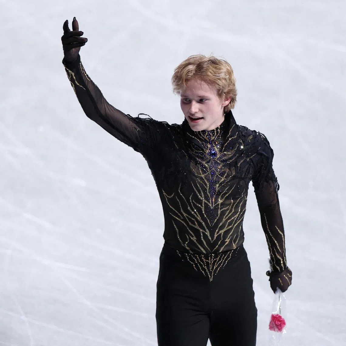 Figure Skating - ISU Grand Prix of Figure Skating - Grand Prix Final - Aichi International Arena, Nagoya, Japan - December 6, 2025 Ilia Malinin of the U.S. reacts after performing in the Men's Free Skating REUTERS/Issei Kato