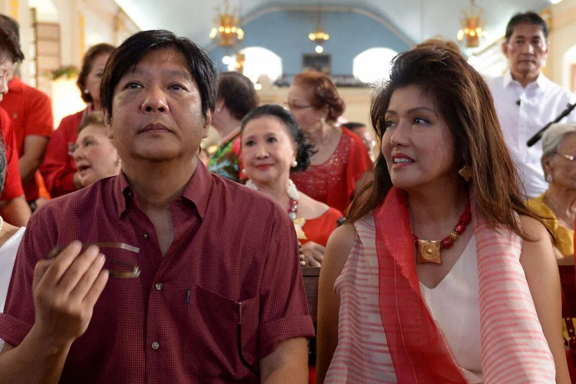 Ms Imee Marcos (right) claimed that her brother, Philippine President Ferdinand Marcos Jr, was addicted to cocaine, allegations the president’s office denied. 