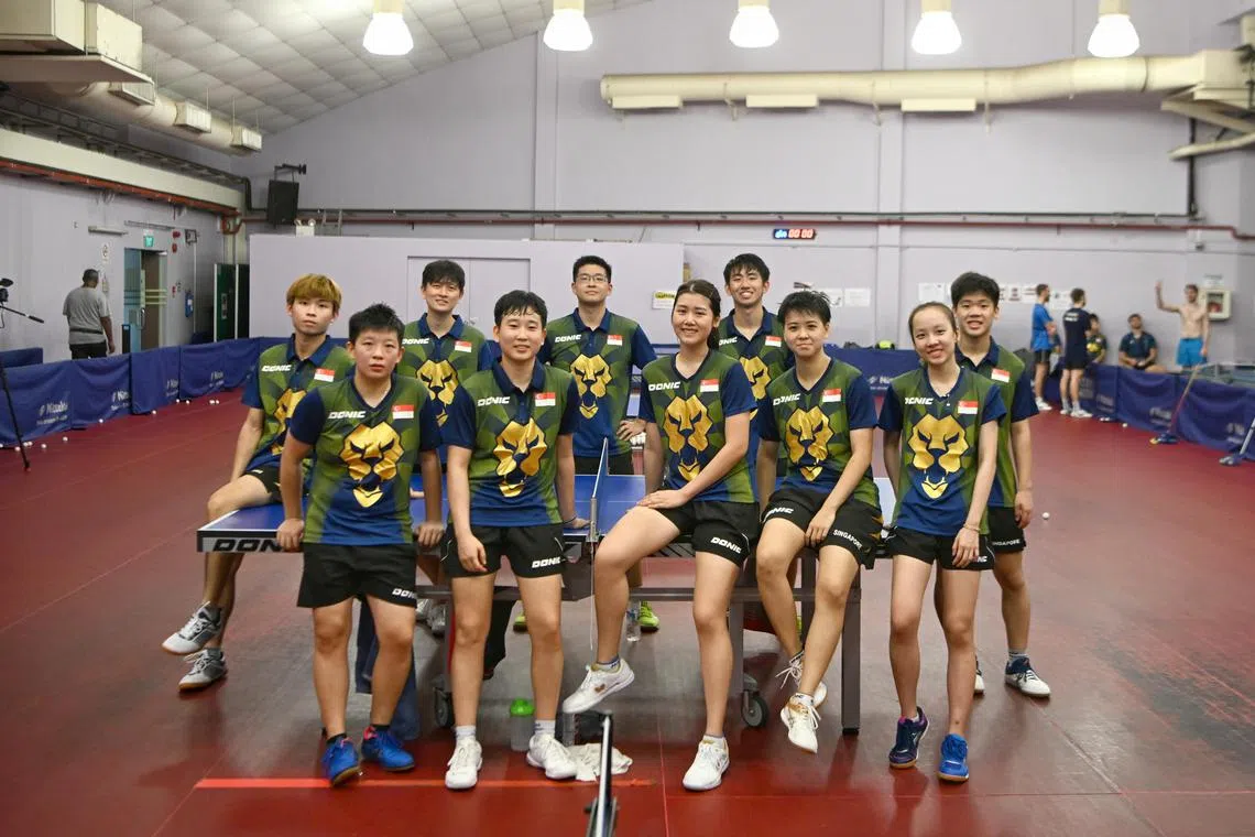 The Singapore men's and women's table tennis teams for the 2023 Cambodia SEA Games have a combined average of 21.3 years.