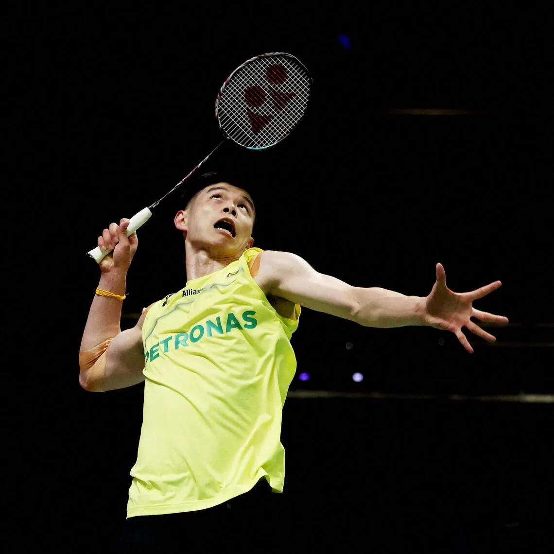Malaysia’s No. 1 Leong Jun Hao competing during the BWF World Championships in August 2026.