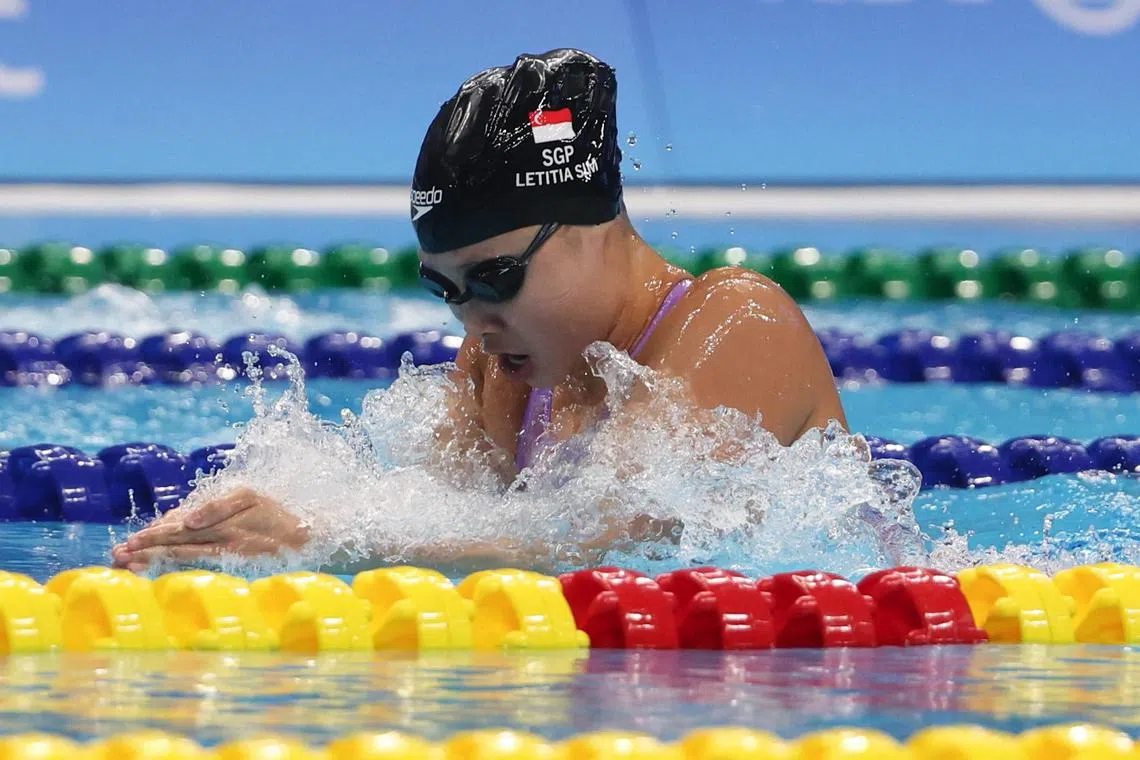Letitia Sim will compete in the 100m and 200m breaststroke, 4x100m medley relay at the Paris Olympics.