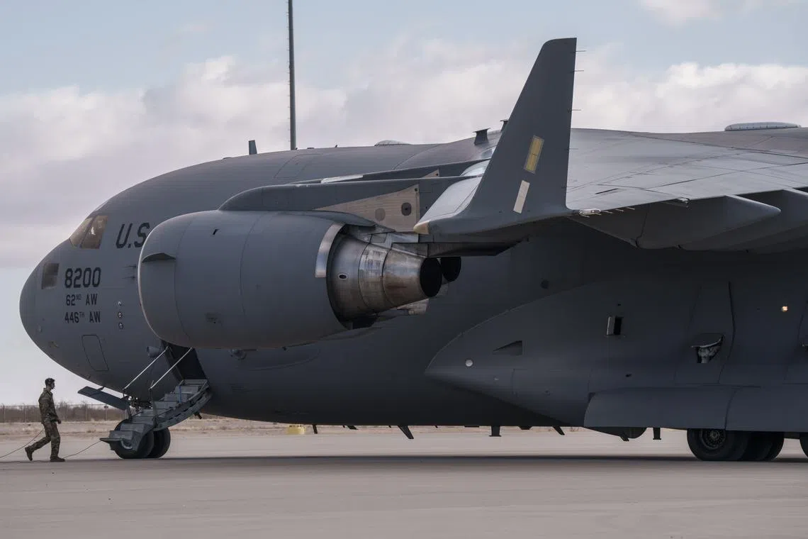 A US official said the C-17 aircraft had departed for India with migrants aboard but would not arrive for at least 24 hours.