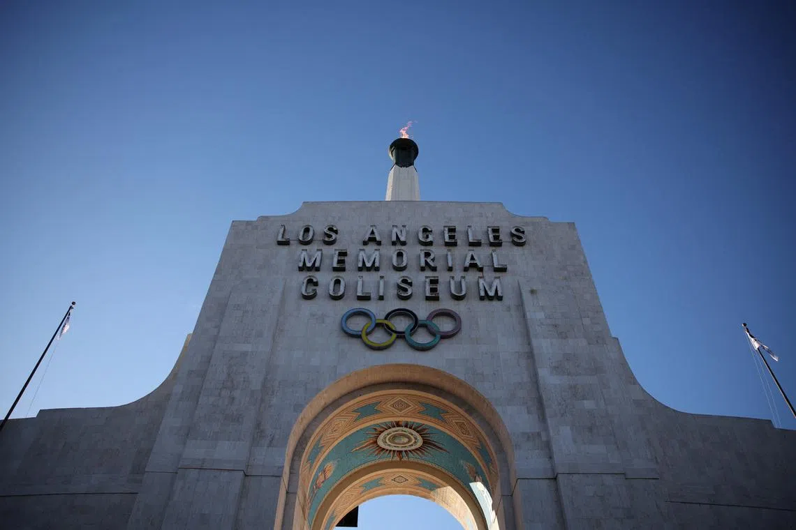 Olympics - LA28 officials speak to the media - LA Memorial Coliseum, Los Angeles, California, U.S. - January 13, 2026 General view of Los Angeles Memorial Coliseum REUTERS/Daniel Cole