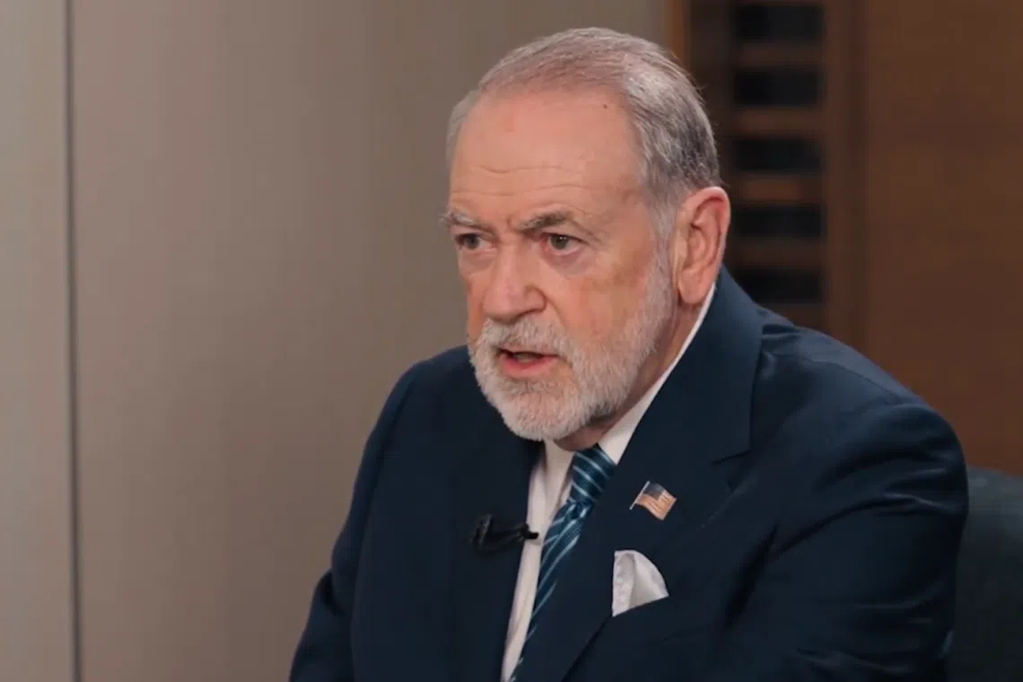 US ambassador to Israel Mike Huckabee in an interview with podcaster Tucker Carlson on Feb 21. 