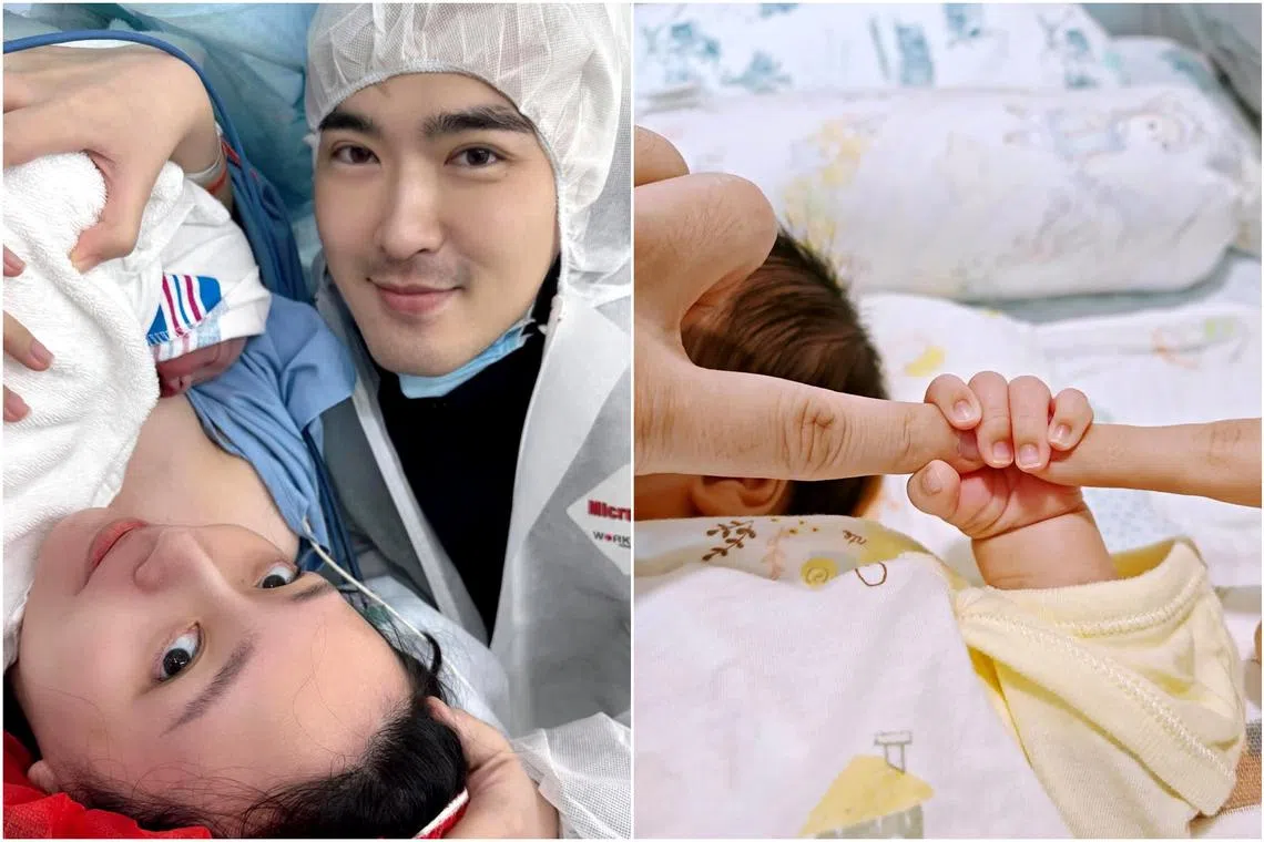Home-grown TV host Lee Teng and his Taiwanese wife Gina Lin are now first-time parents to a girl named Ellison.