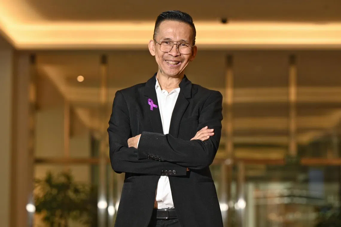 Profile picture of Mr Alan Pek, 60, who is of 2 of the recipients of the GCTEA (Achievement). Mr Pek  was born with cerebral palsy and spearheaded changes to create a more inclusive workplace culture for employees with disabilities.
Photo taken on Dec 3 , 2024 at MBS . 

Story about Goh Chok Tong Enable Awards (GCTEA) recognises the achievements and potential of persons with disabilities.