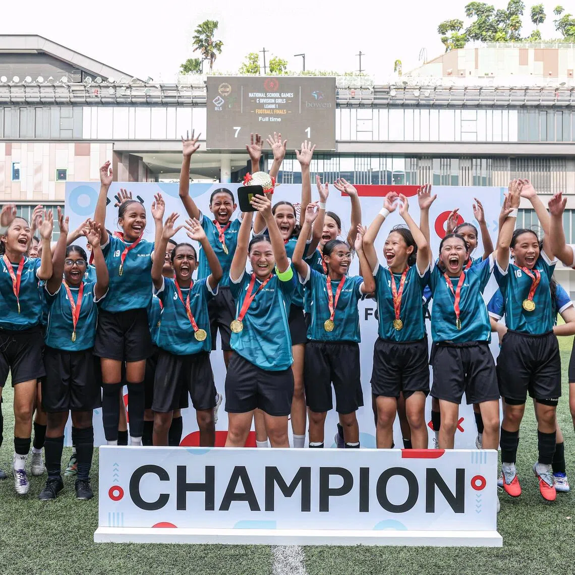 The combined girls’ football team retained their crown on Aug 20 with a 7-1 thrashing of Bowen Secondary School.