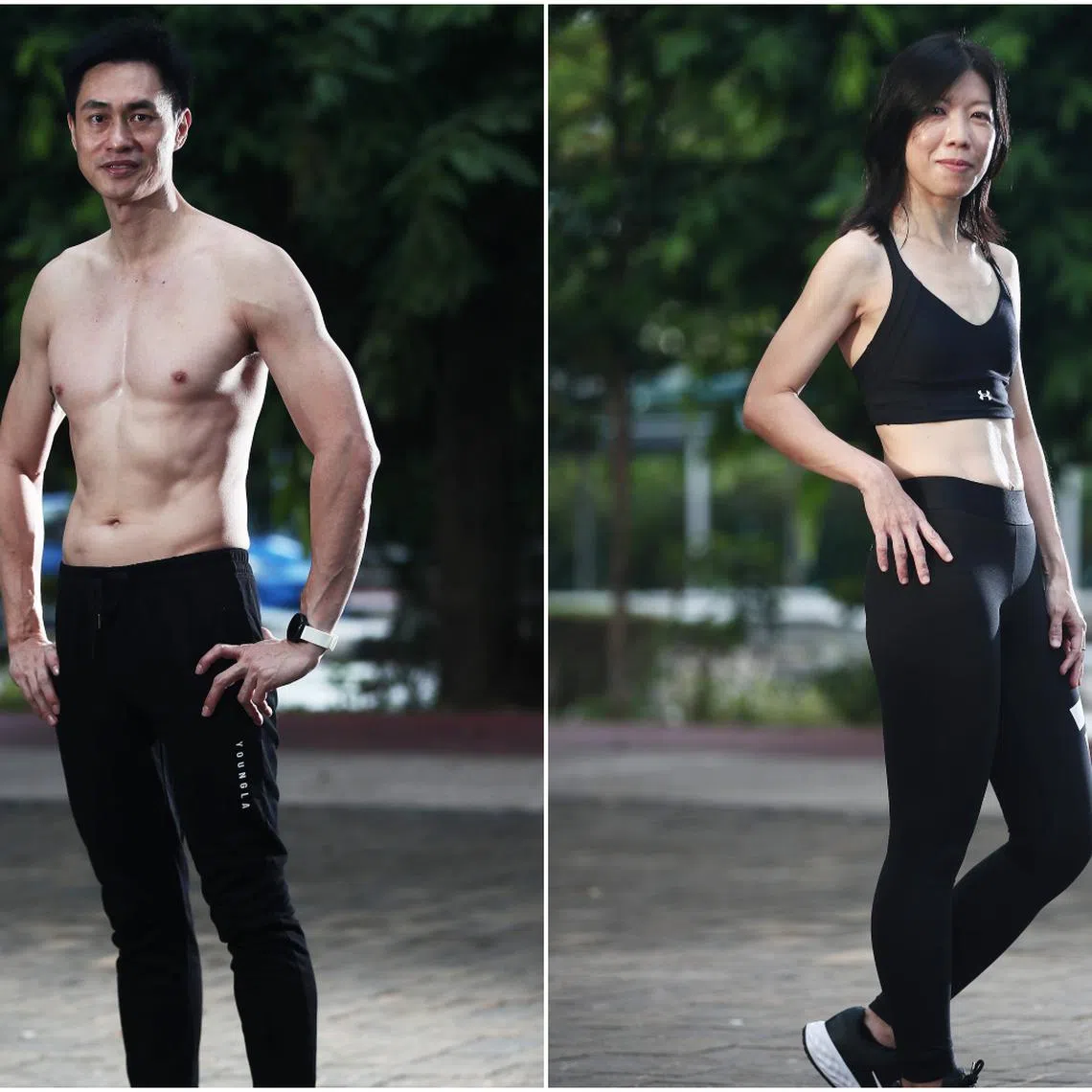 Civil servant Sean Ng (left) and math tutor Vanessa Wong.