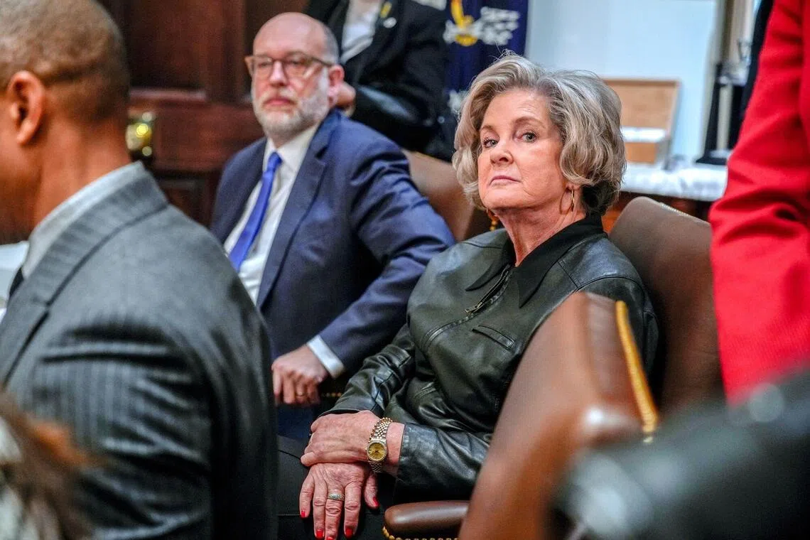 Ms Wiles (right) with Mr Russ Vought (left), director of the Office of Management and Budget.