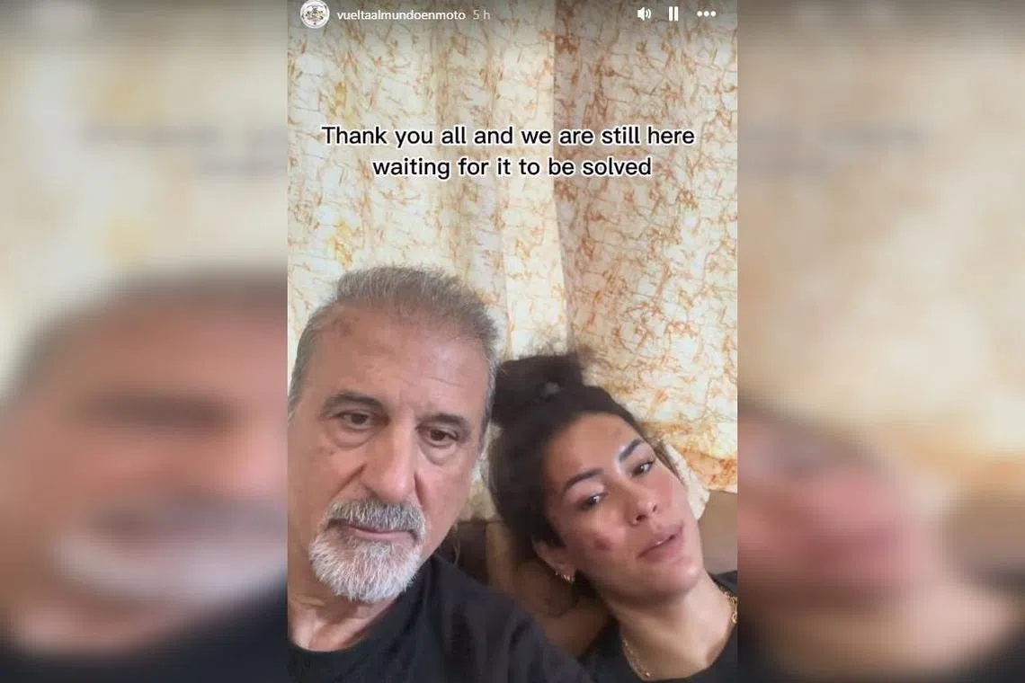 In a new video, Vicente and Fernanda, who appears with bruises on her face, thanked their followers for the support.