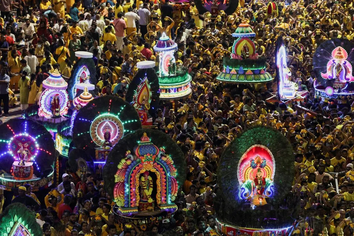 The DJs were shown mimicking the sacred Hindu kavadi dance while chanting “Vel Vel” as they laughed.