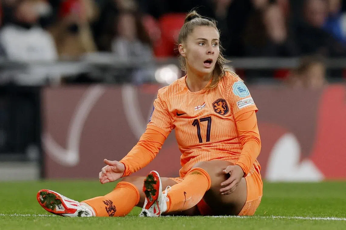 Soccer Football - UEFA Women's Nations League - Group A - England v Netherlands - Wembley Stadium, London, Britain - December 1, 2023 Netherlands' Victoria Pelova reacts Action Images via Reuters/Andrew Couldridge/ File Photo