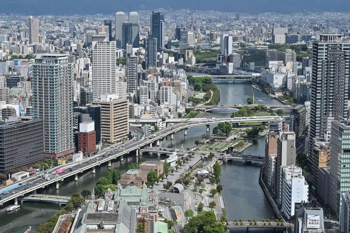 Downtown Osaka in Japan. The weakening of the yen is making investments in Japan very attractive.