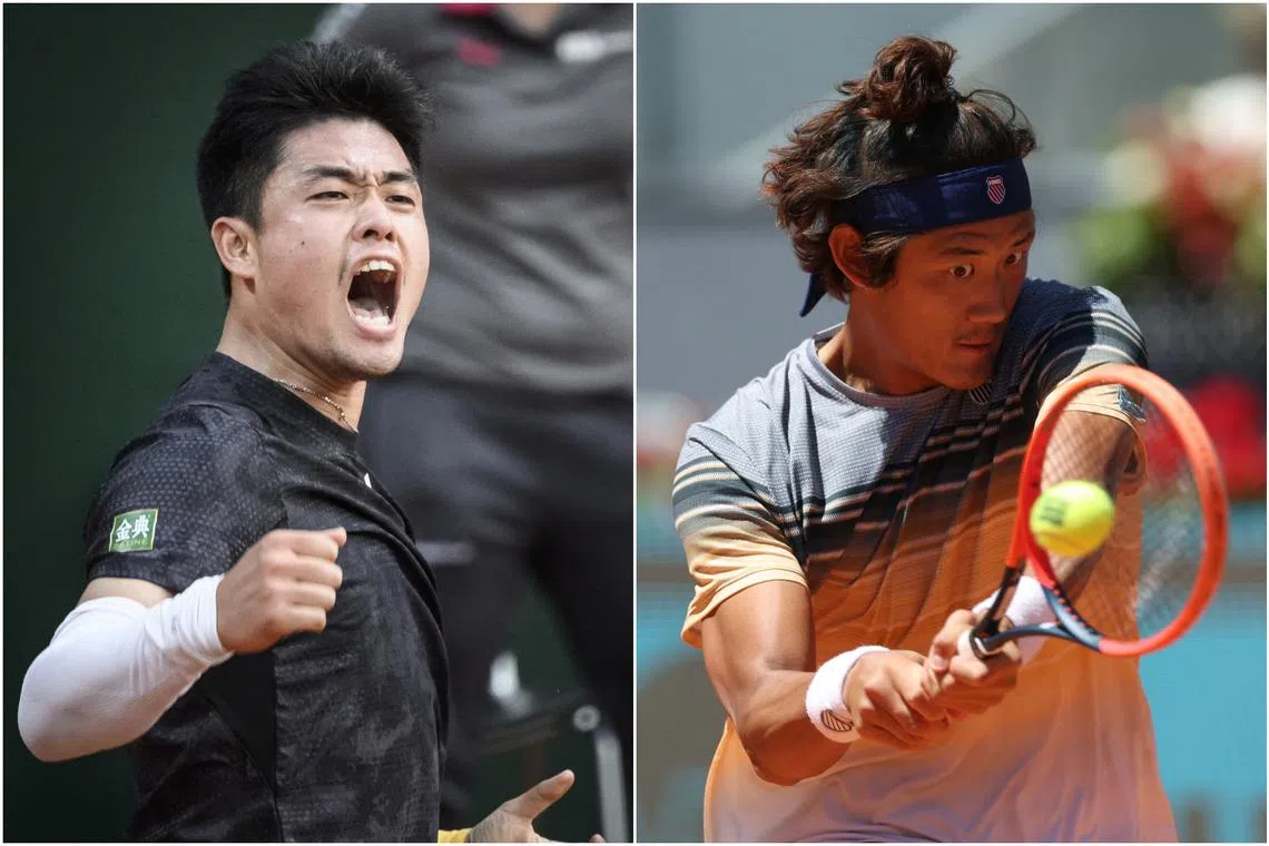 Wu Yibing (left) and Zhang Zhizhen have been racking up an impressive series of “firsts”.