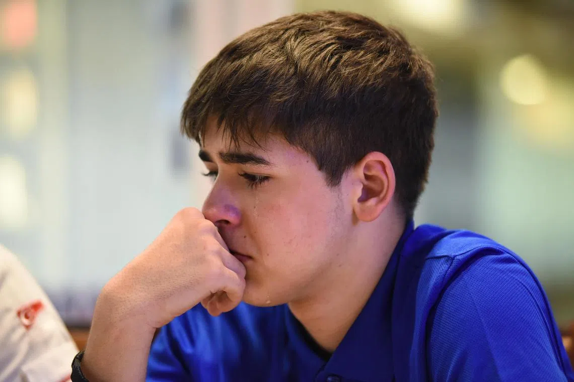 ST20240206_202462795148/	slturkey10/Heng Yi-Hsin/Samuel Sashant Devaraj

Mustafa Akpinar, 15, the nephew of Mr Ahmet Akpinar, the owner and executive chef of The Mediterranean Deli Turk, getting emotional as he recalled the 2023 Turkish earthquake.

ST PHOTO: HENG YI-HSIN
