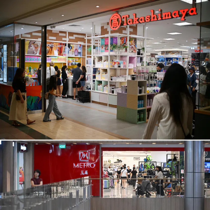 (Clockwise from top left) Tangs, Takashimaya, Metro and BHG are among the department stores signing on for the Singapore Retail Festival.