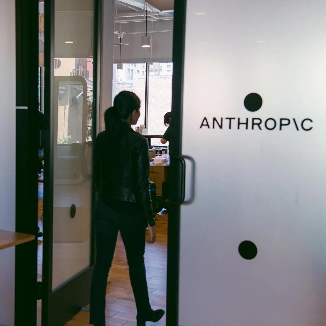 FILE — An employee enters the Anthropic office in San Francisco, on Wednesday, June 7, 2023. Late last month, Defense Secretary Pete Hegseth delivered an ultimatum to Anthropic, the only company that had provided the Pentagon with artificial intelligence technologies for use on classified systems.  (Marissa Leshnov/The New York Times)