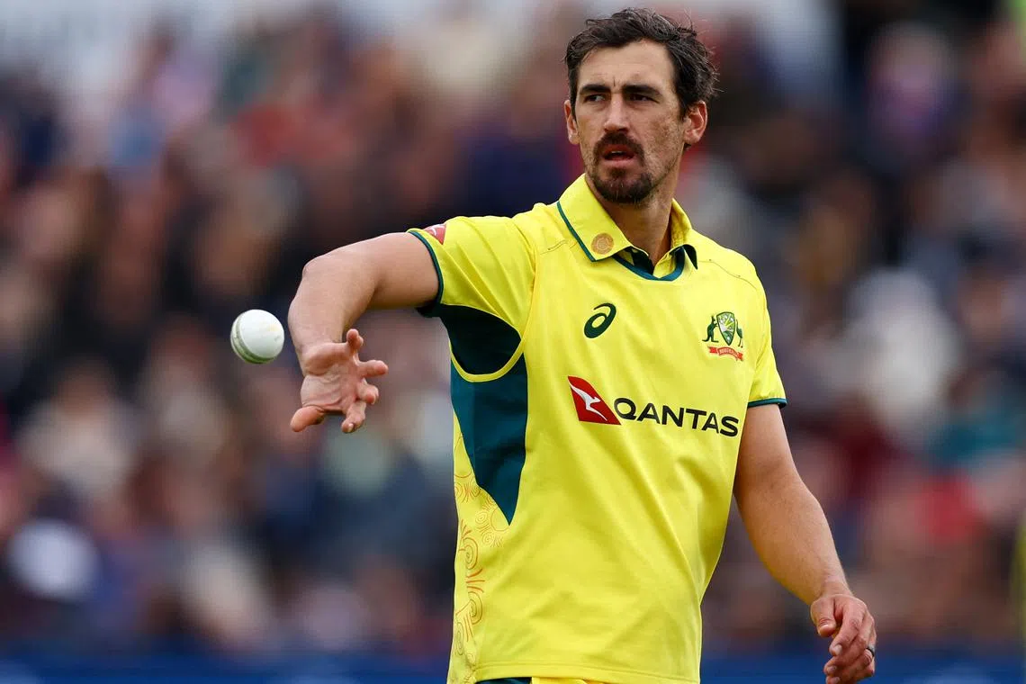 FILE PHOTO: Cricket - Fifth One Day International - England v Australia - Bristol County Ground, Bristol, Britain - September 29, 2024 Australia's Mitchell Starc Action Images via Reuters/Matthew Childs/File Photo