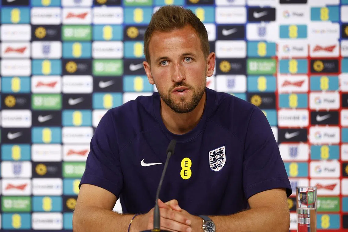 Soccer Football - Euro 2024 - England Press Conference - Blankenhain, Germany - June 23, 2024 England's Harry Kane during the press conference REUTERS/John Sibley