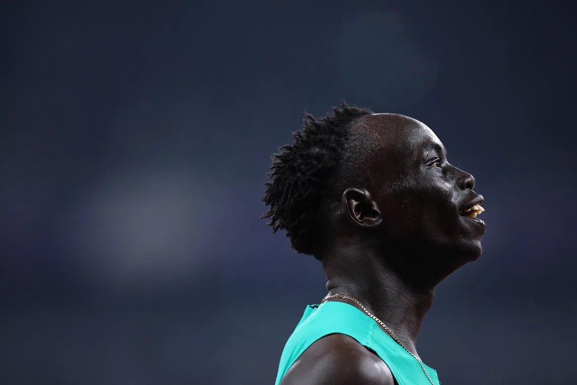 World Athletics Championships Tokyo 2025 - Men's 200m Round 1 - Japan National Stadium, Tokyo, Japan - September 17, 2025 Australia's Gout Gout reacts after qualifying during the heats REUTERS/Sarah Meyssonnier