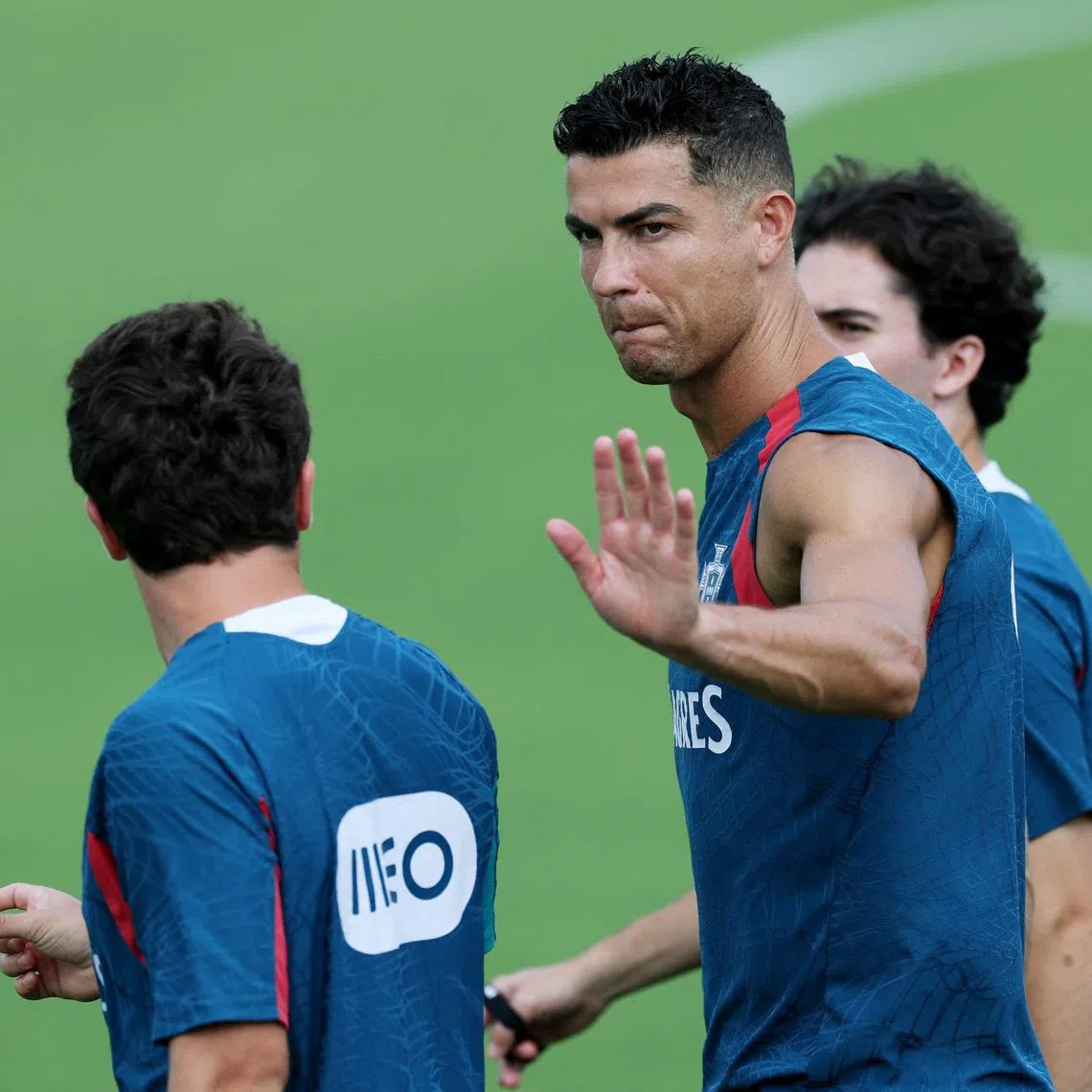 Portugal’s Cristiano Ronaldo during training at Gardens North County District Park in Palm Beach Gardens, Florida, on June 25.