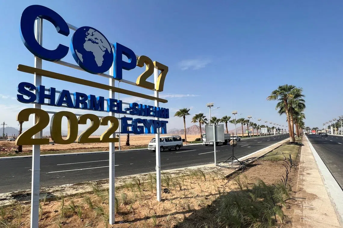 COP27 runs from Nov 6 to 18 in Sharm el-Sheikh, Egypt.