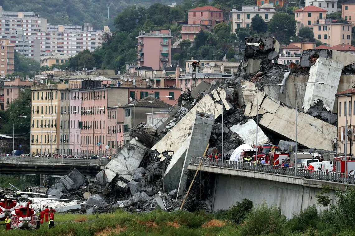 The collapse of the then 51-year-old Morandi bridge triggered years of investigations into the management and maintenance of its ageing infrastructure.