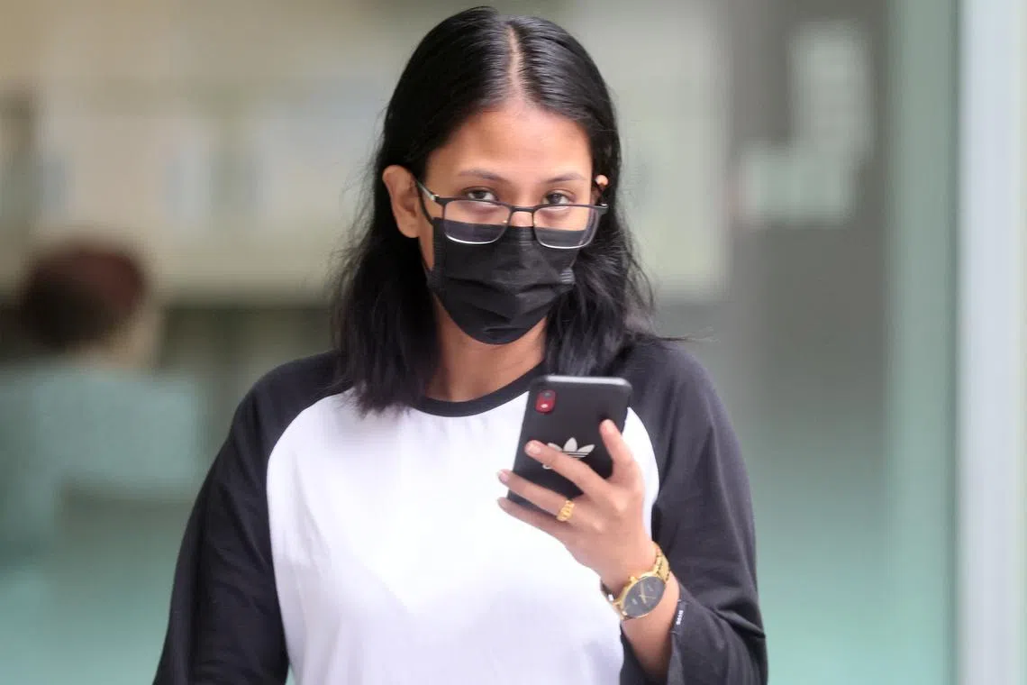 As part of her sentence, Siti Junaidah Azahar, 22, has to remain indoors from 10pm to 6am every day, and perform 60 hours of community service.