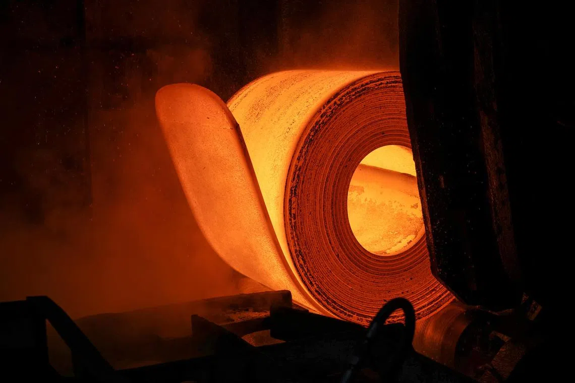 A view shows the production of steel at Zaporizhstal Iron and Steel Works, amid Russia's attack on Ukraine, in Zaporizhzhia, Ukraine October 9, 2023. REUTERS/Oleksandr Ratushniak