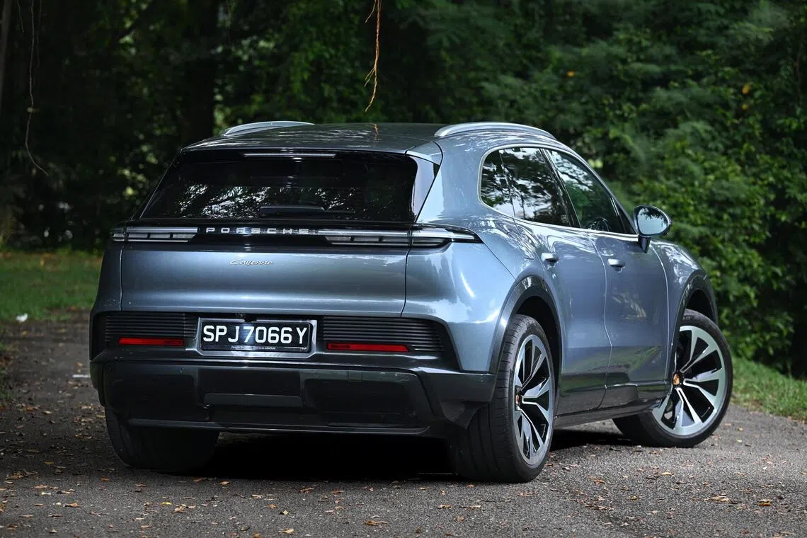 Stuttgart swagger: The Cayenne Electric appears bloated from some angles, but it is surprisingly light-footed.