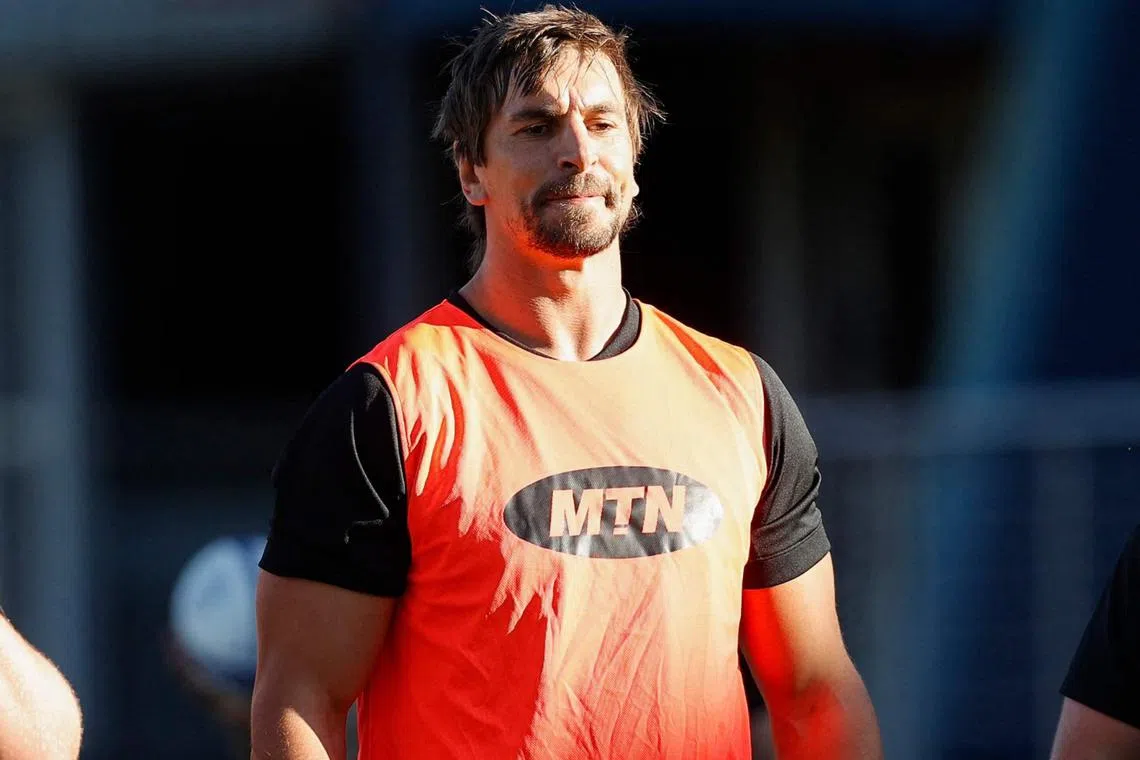 South Africa lock Eben Etzebeth may have to miss Saturday's Rugby Championship game against New Zealand.