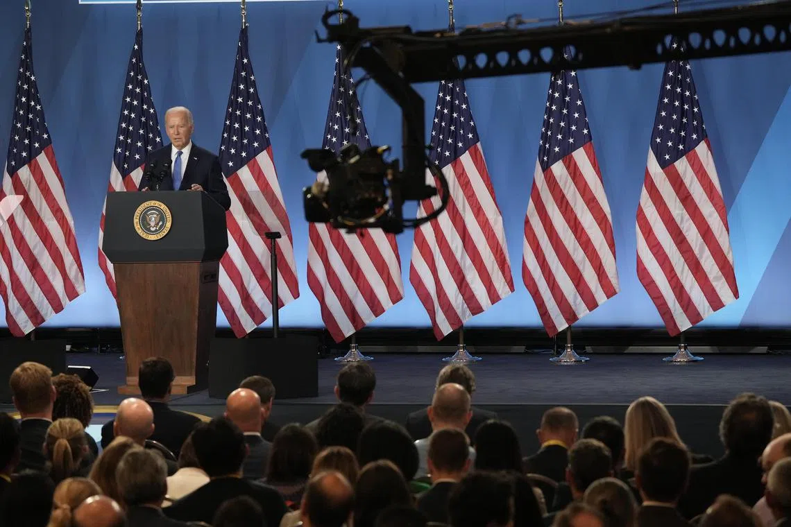 Mr Biden’s nearly hour-long appearance, at the Nato summit in Washington, was one of the most-watched telecasts of the year, outside of sporting events. 